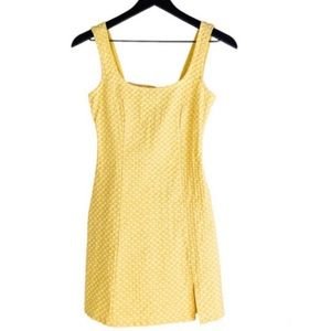Urban Outfitters Daisy Embroidered Yellow Mini Dress